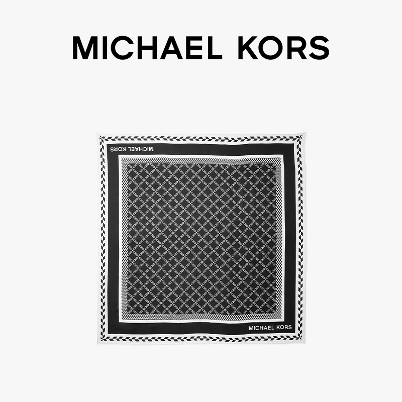 MICHAEL KORS MK 女士菱形格链印花小方巾丝巾