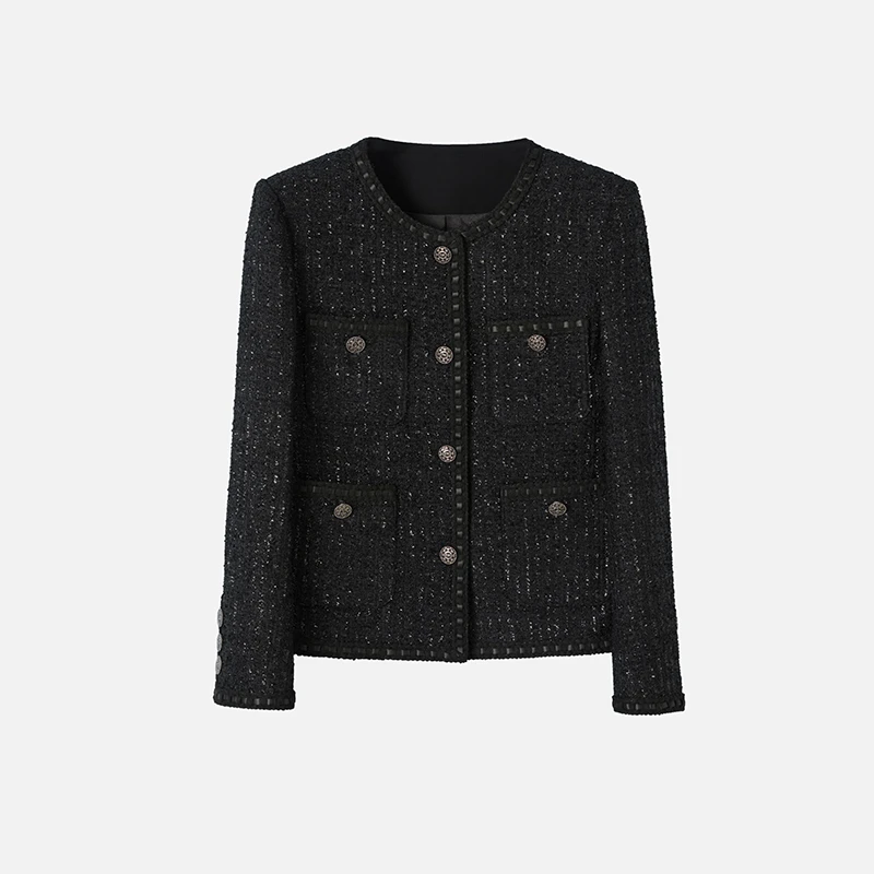 【星星罗马】G24秋季新款小香风减龄时尚百搭显瘦外套长袖经典质感