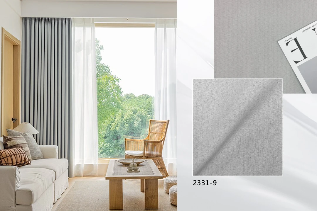 奶油风遮光窗帘2023新款加厚卧室客厅挂钩打孔式布帘柔软轻奢