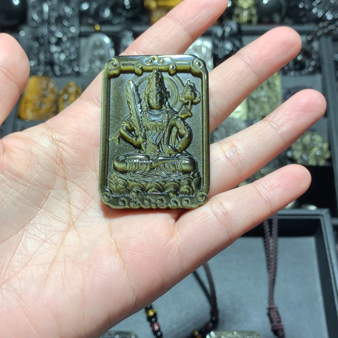 黑曜岩吊坠(赠链)未镶嵌?****心