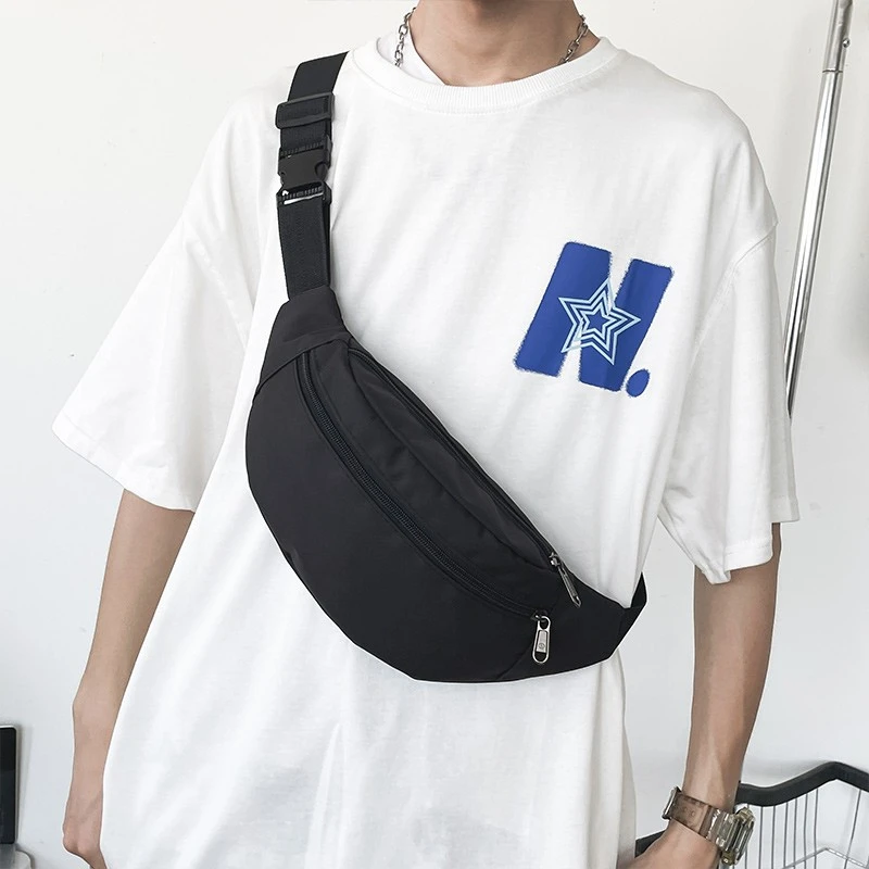胸包男2023新款休闲百搭斜挎包男款简约单肩包背包男士跑步腰包女