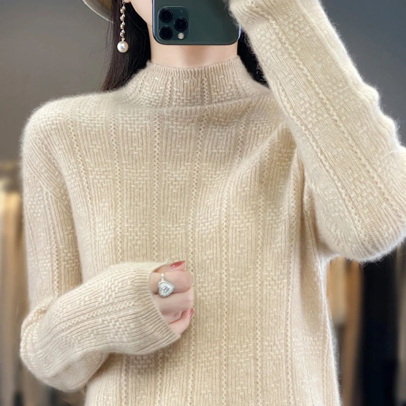 粉丝福利！【明星同款】半高领100%羊毛衫！清仓！清仓！清仓！