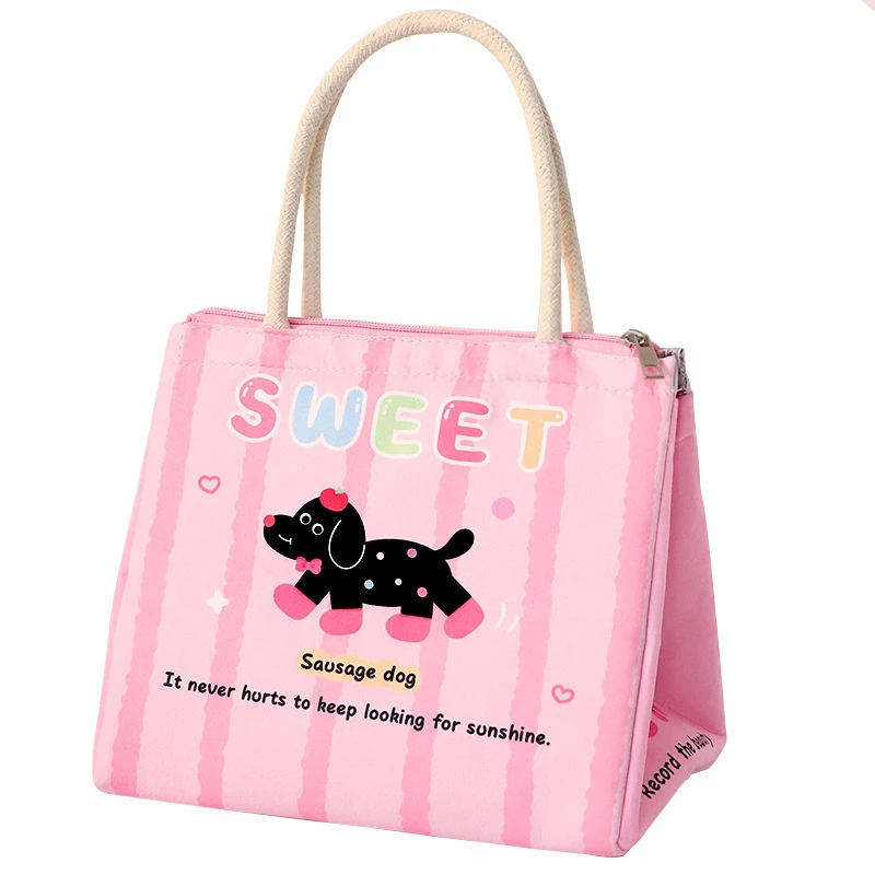 高颜值可爱饭盒袋上班族学生手提铝箔保温饭盒包便携大容量便当袋