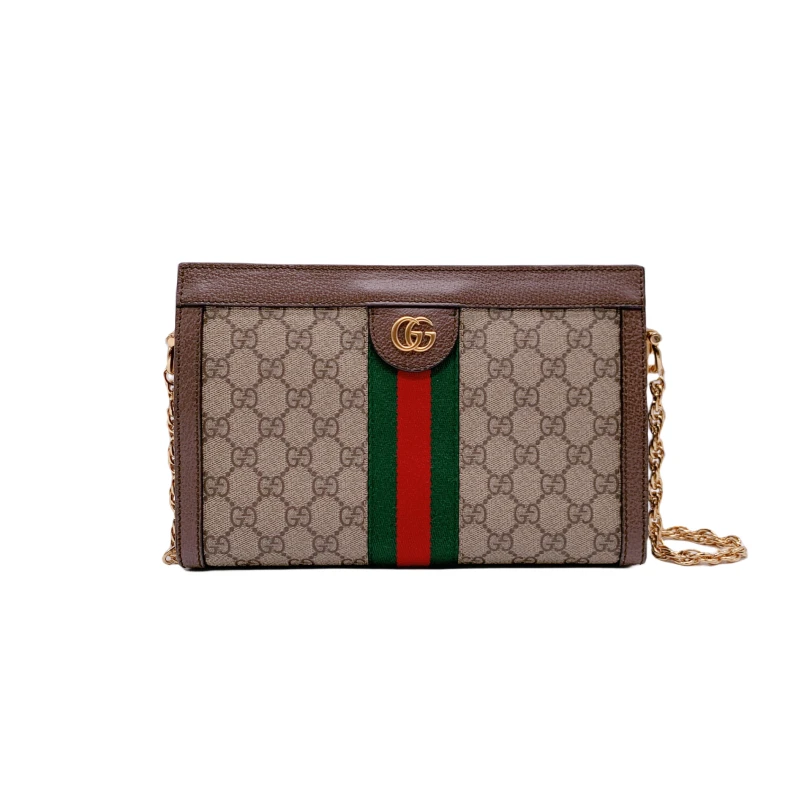 99新 GUCCI/古驰 Ophidia系列GG夹子包 小号/中号