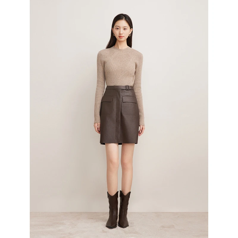 Goodland美地2024冬季新款美丽诺羊毛打底钉珠毛针织衫LC34506530