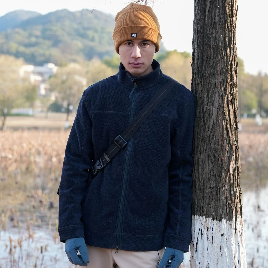 【保暖立领抓绒】AIGLE艾高户外保暖防风抓绒加绒立领外套男AF72