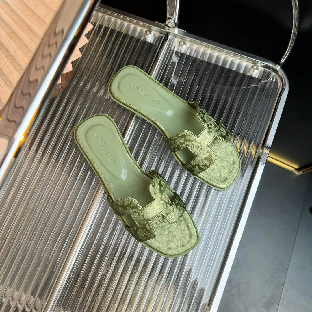 【桑蚕丝】新国风凉拖鞋女夏2025新款一字外穿拖鞋沙滩网红旅游百搭