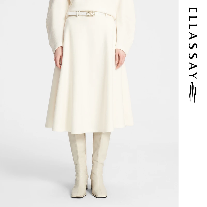 ELLASSAY歌力思秋季新款时尚气质休闲百搭半身裙女EWE354Q02400