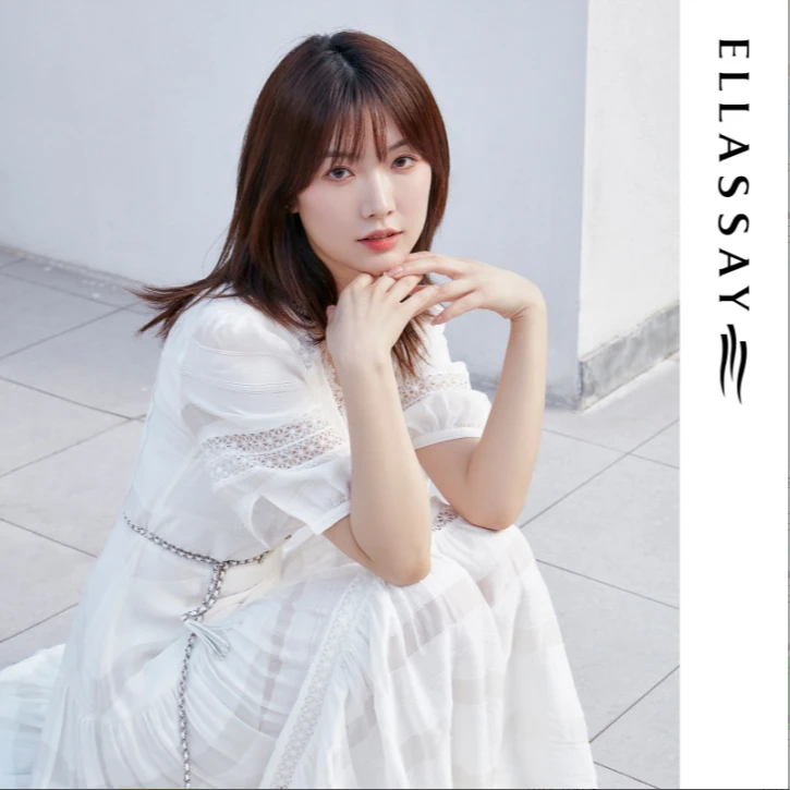 【博主同款】歌力思白色气质法式优雅显瘦白色连衣裙女EWE332Y04300