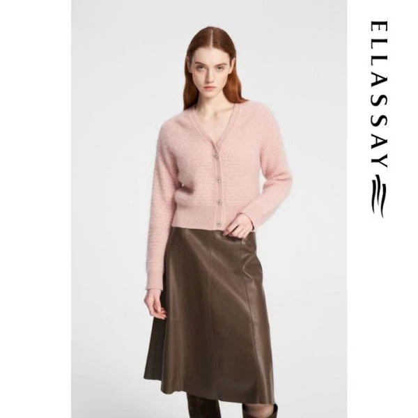 ELLASSAY歌力思24年秋冬新款山羊绒简约毛针织衫女EWE354M08400