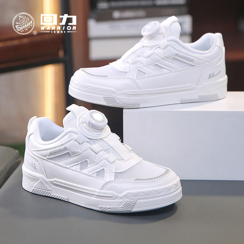 回力童鞋2025新款秋季透气网面鞋子中大童休闲板鞋儿童白色运动鞋