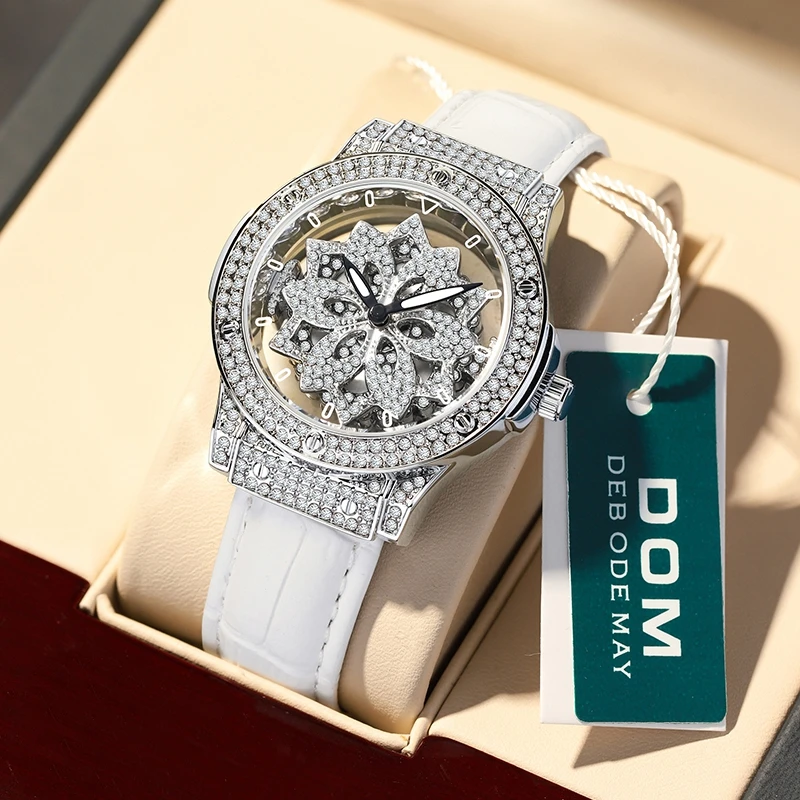 DOM手表女时尚满钻气质百搭镶钻防水石英腕表G-1706 MC