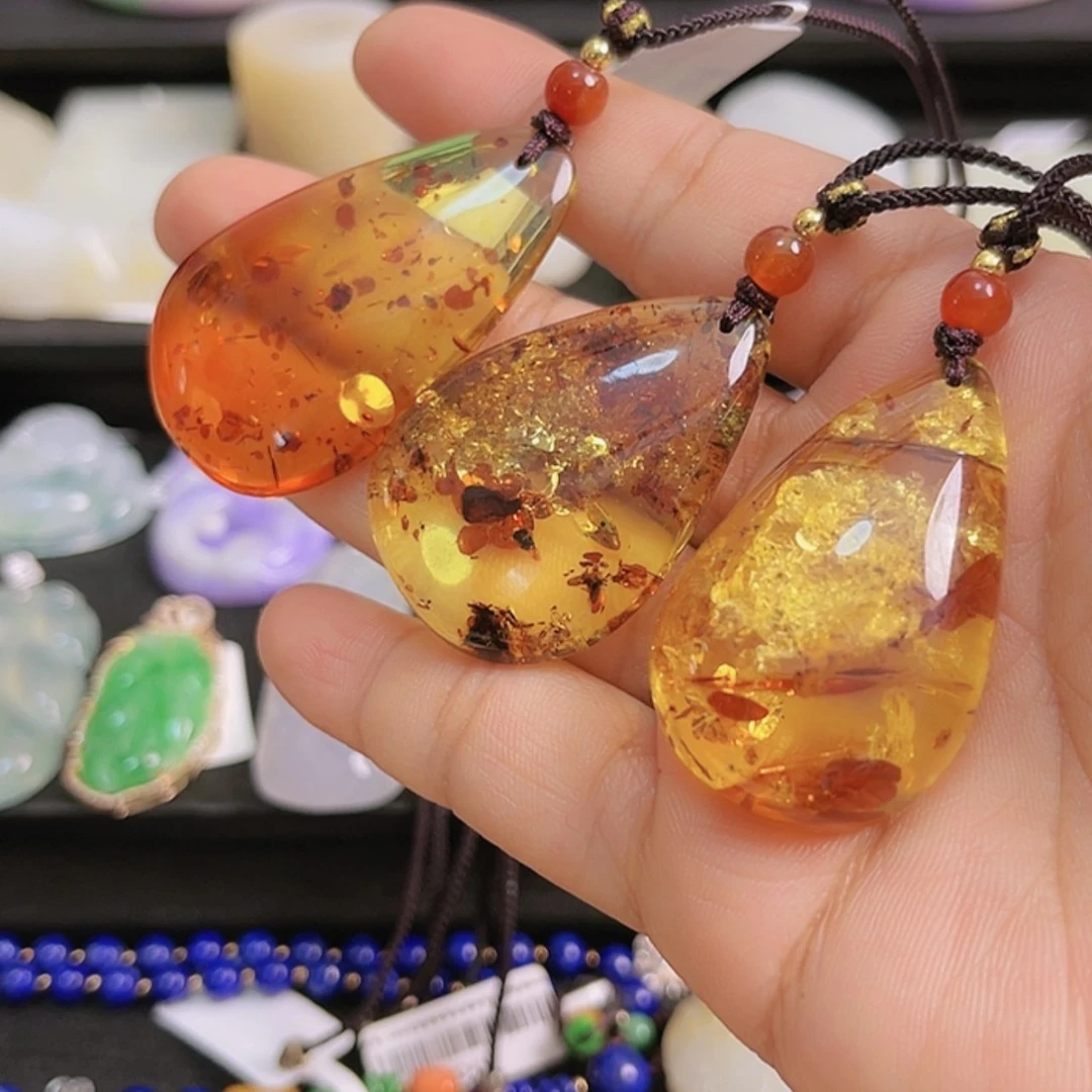 【闪购商品】琥珀颈饰未镶嵌多样性发货