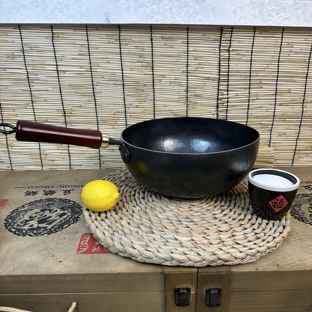 [手工鱼鳞大肚奶锅]章丘小号加深一人食炒菜锅婴儿辅食锅一锅多用