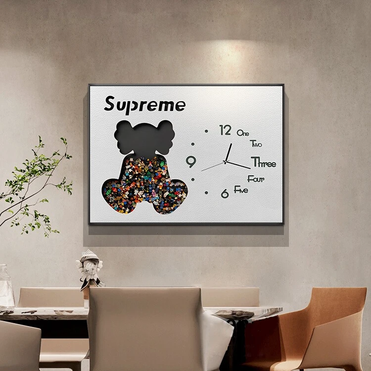电表箱装饰画暴力熊配电箱遮挡挂画开关箱弱电箱带钟表时钟壁画