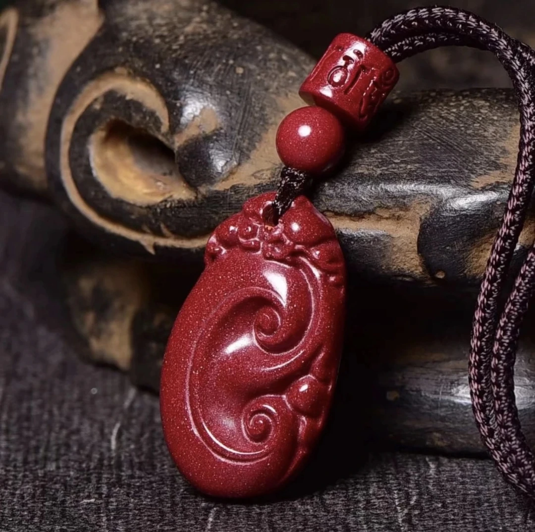 含辰砂工艺品高含量朱砂【如意吊坠】心想事成事事如意吊坠钥匙扣