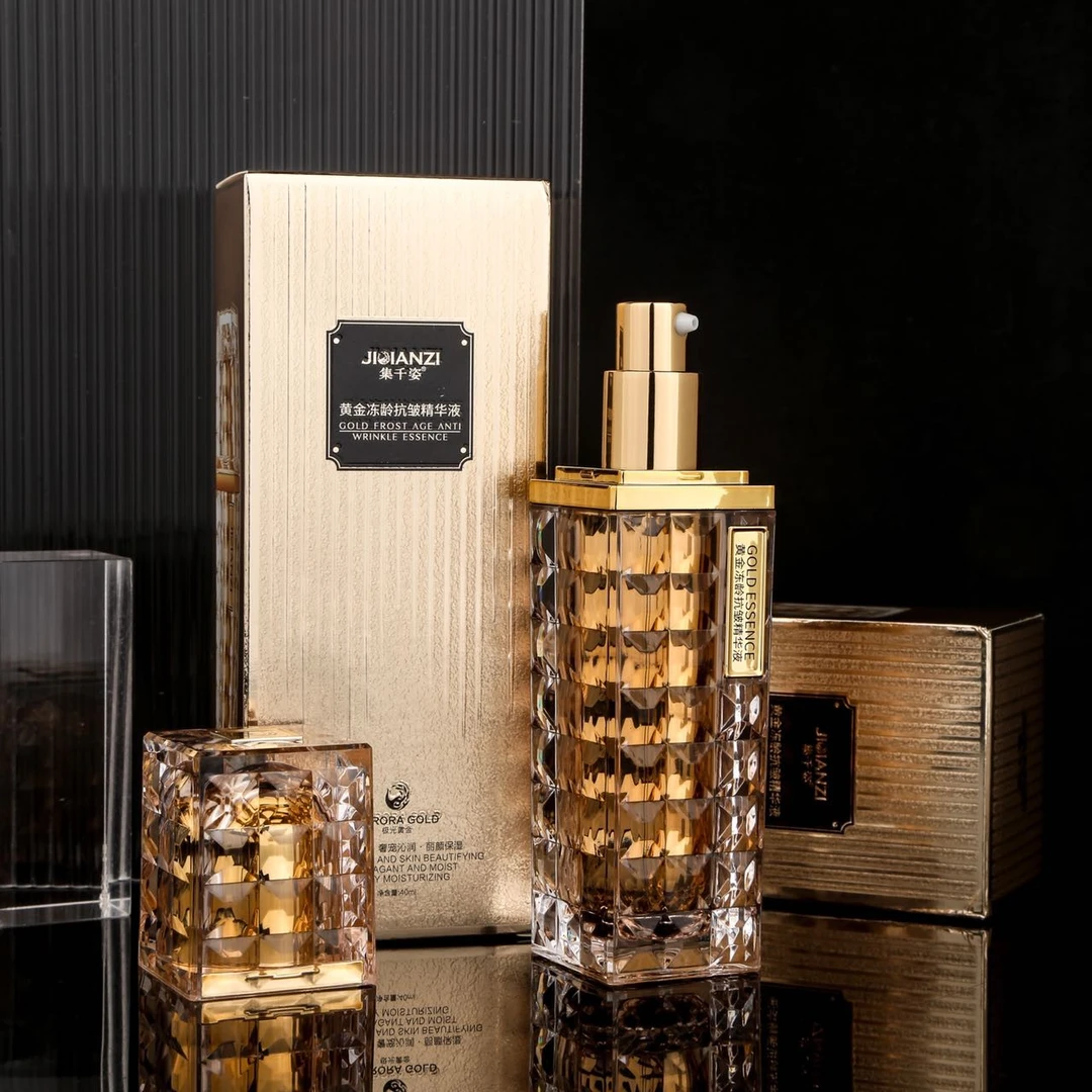 JIQIANZI集千姿黄金冻龄抗皱精华液改善干燥肌肤平滑细腻拍一发二