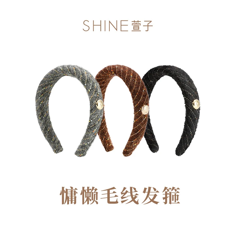 萱子SHINE 甜美百搭气质复古法式宽边简约韩版发卡