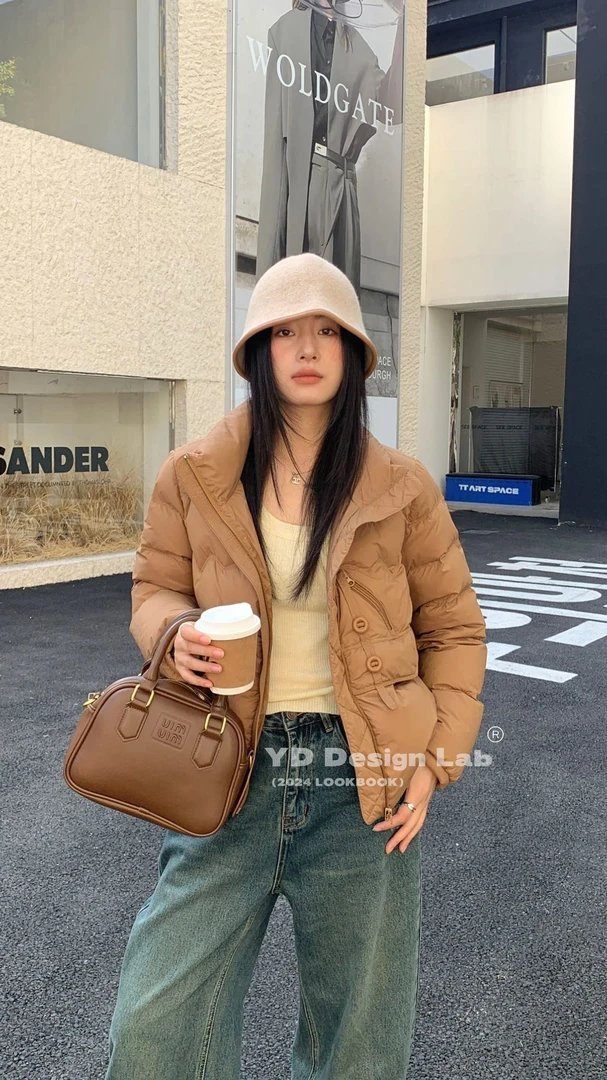NVOEWA 新款轻奢极简气质时尚百搭韩系冬季设计款羽绒女装1750