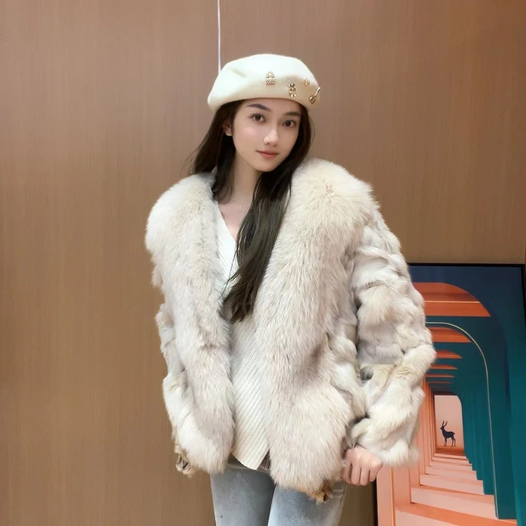 【恋爱香槟】秋冬新款狐狸毛外套#WWDH74773