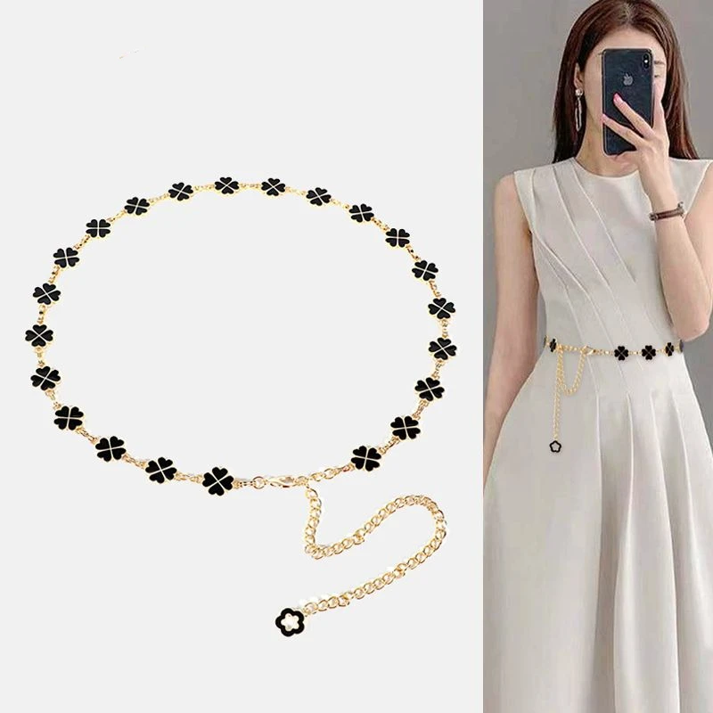 女士时尚百搭腰链装饰衣裙西裝金属腰链韩版裙带配饰2.0cm宽