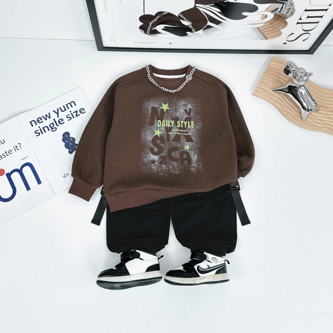 儿童新卫衣长袖2024新款秋装男童春秋上衣 D-ZM107 悠悠童话童装