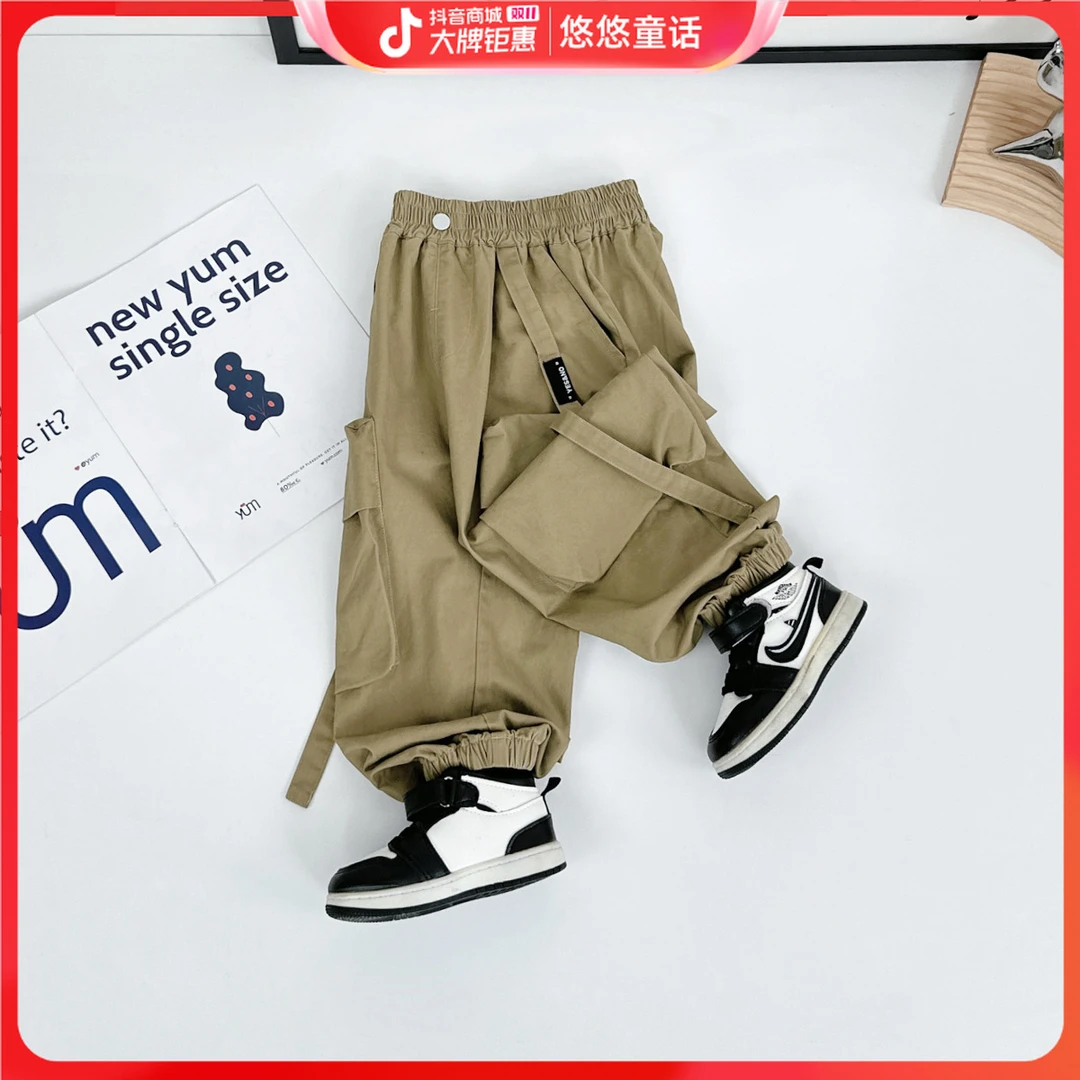 男童裤子春秋款儿童休闲裤2024新款秋装 D-WG27355 悠悠童话童装