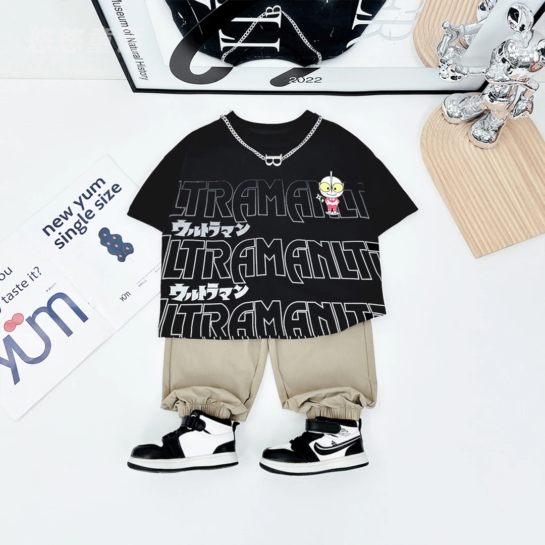 儿童短袖T恤夏季衣服2024新款 D-WG26426 悠悠童话联名经典奥特曼