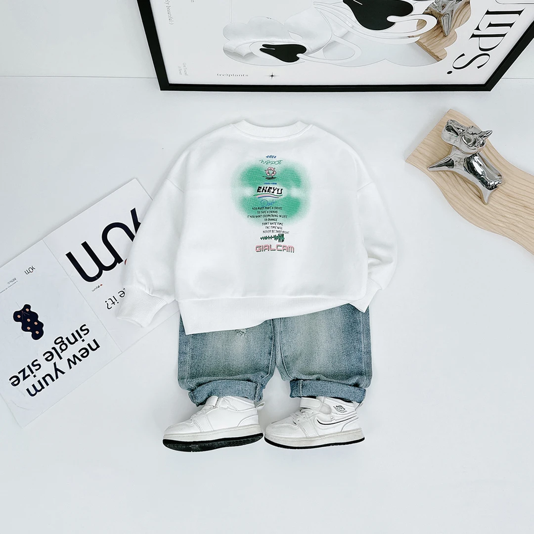 儿童卫衣长袖2024新款春装男童春秋上衣 D-BQ24003 悠悠童话童装