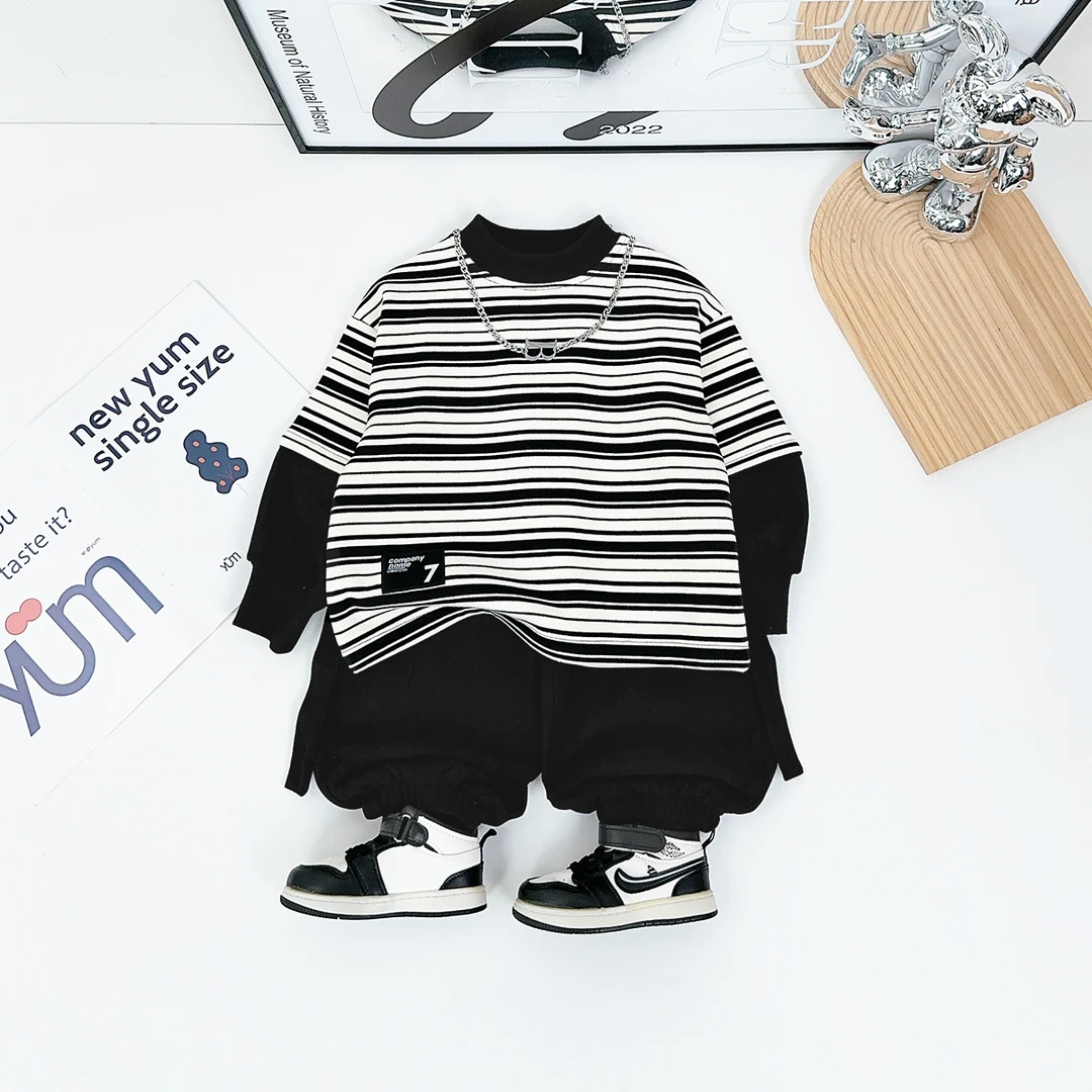 男童套装加厚2024新款秋冬装儿童两件套SD-HS24155 悠悠童话童装