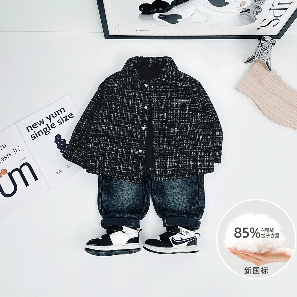 儿童羽绒服男童白鸭绒2023新款秋冬装洋气 D-YC6398 悠悠童话童装
