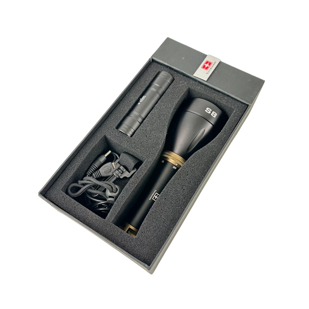 LED强光超亮可充电手电筒夜钓鱼家用工作矿灯野外远射 524335