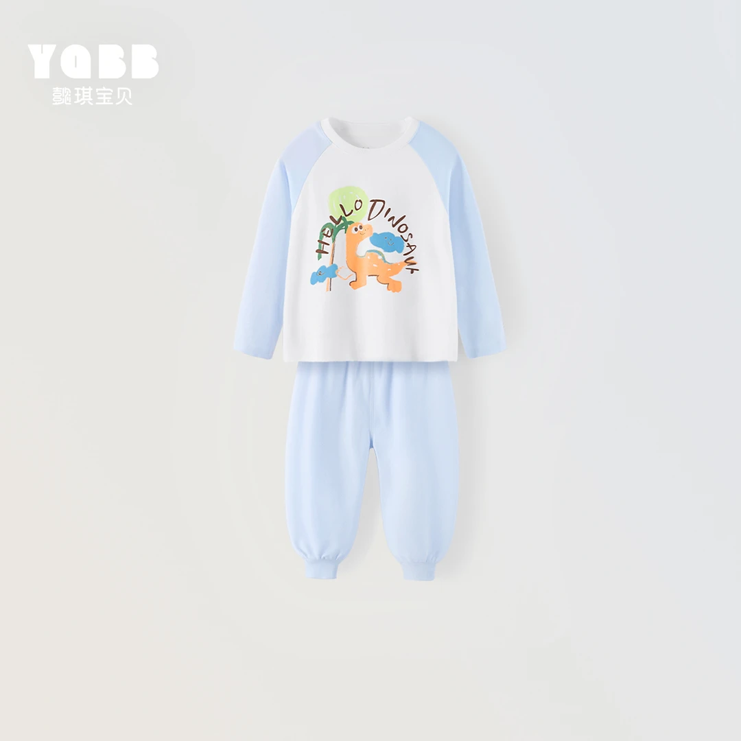 宝宝家居服套装春秋男童睡衣纯棉女童打底衫秋季童装儿童衣服秋装