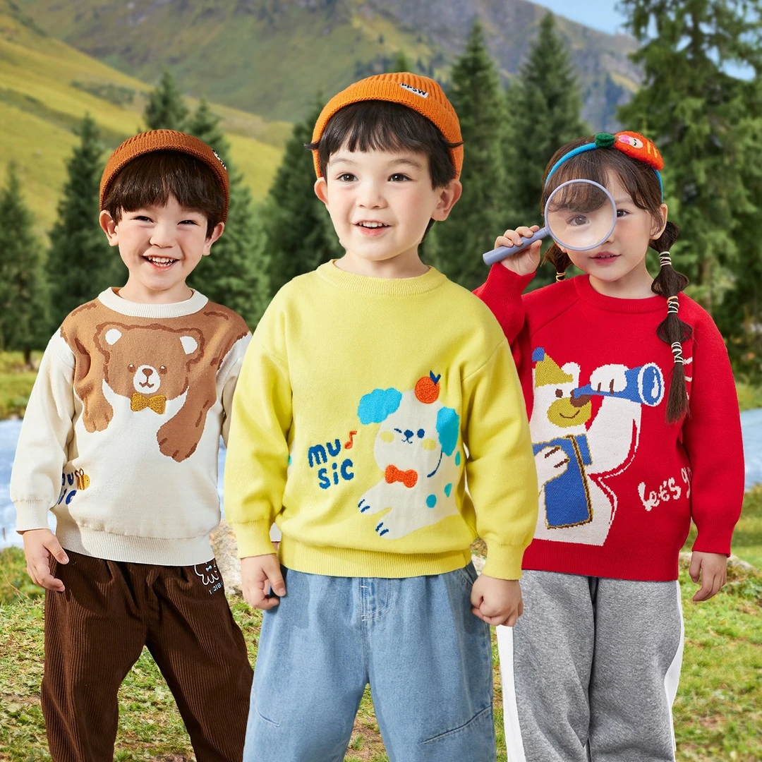 【懿琪宝贝】儿童毛衣秋冬加厚保暖针织上衣婴儿洋气冬款儿童毛衣