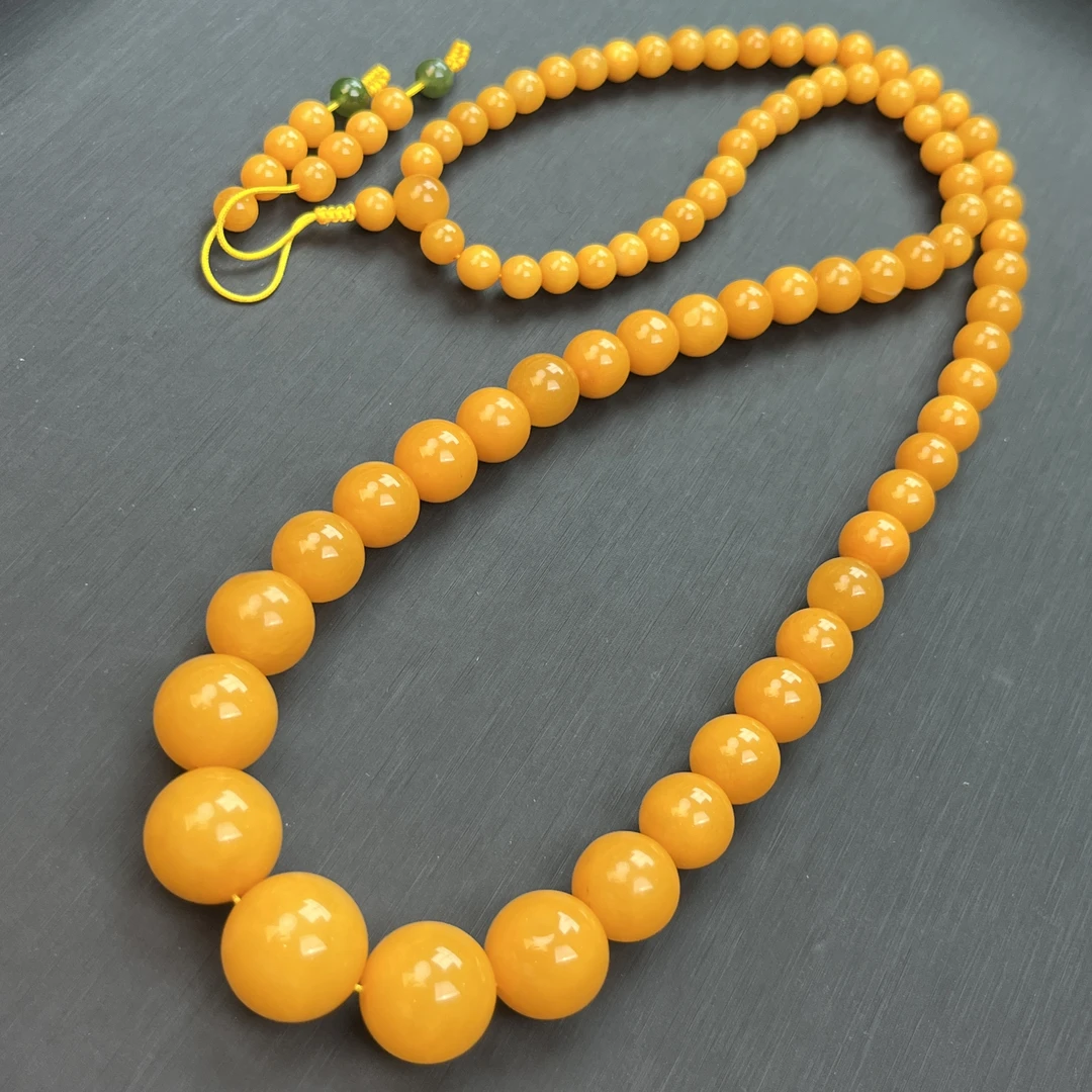 【天香如易】天然琥珀蜜蜡老蜡圆珠塔链 卡6-17左右（多样性发货）
