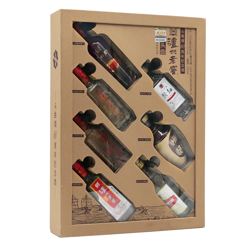 泸州老窖定制酒60版纪念酒 浓香型白酒52度125ml*7瓶