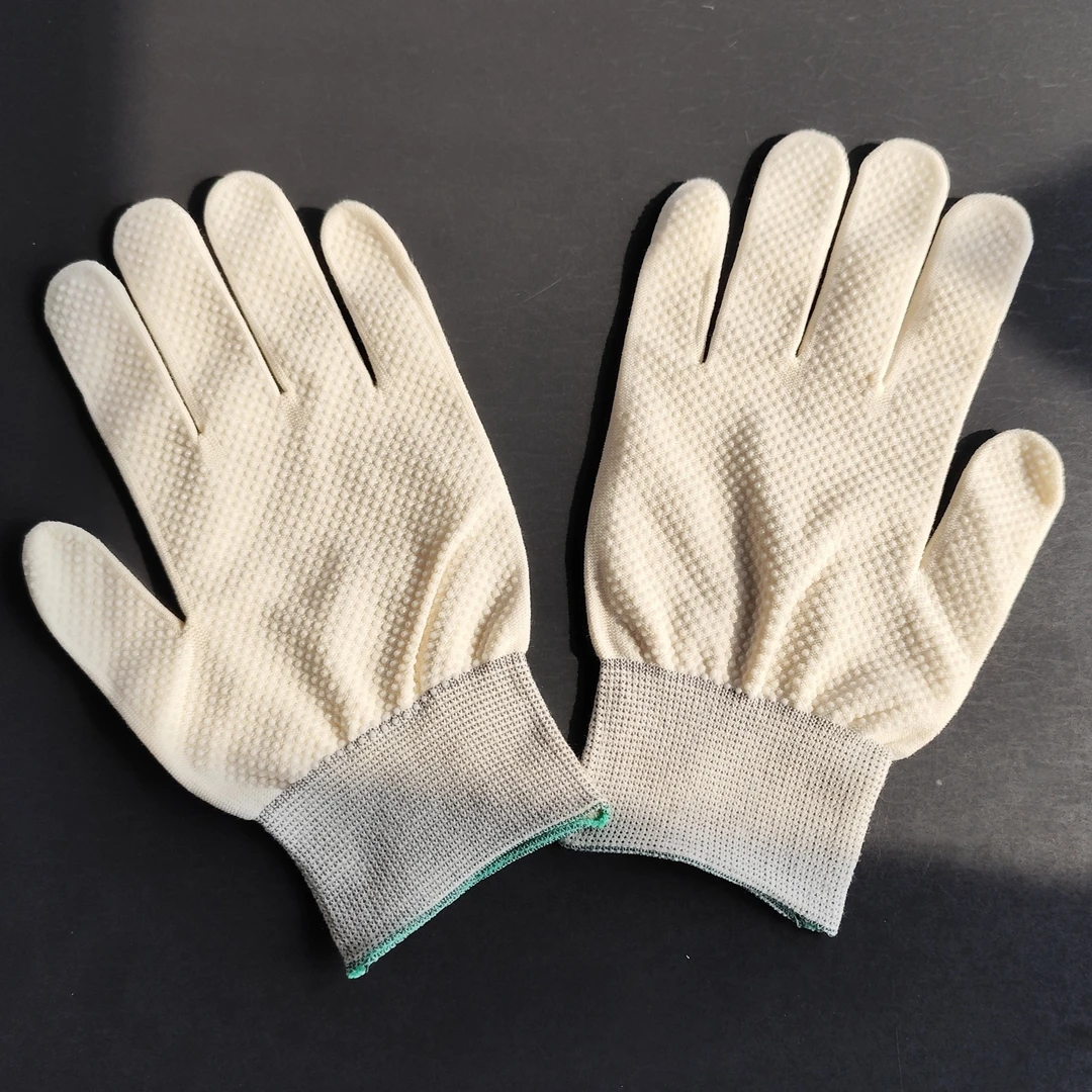 大众车间防滑点胶颗粒手套夏季薄款透气舒适开车搬运货物劳保手套