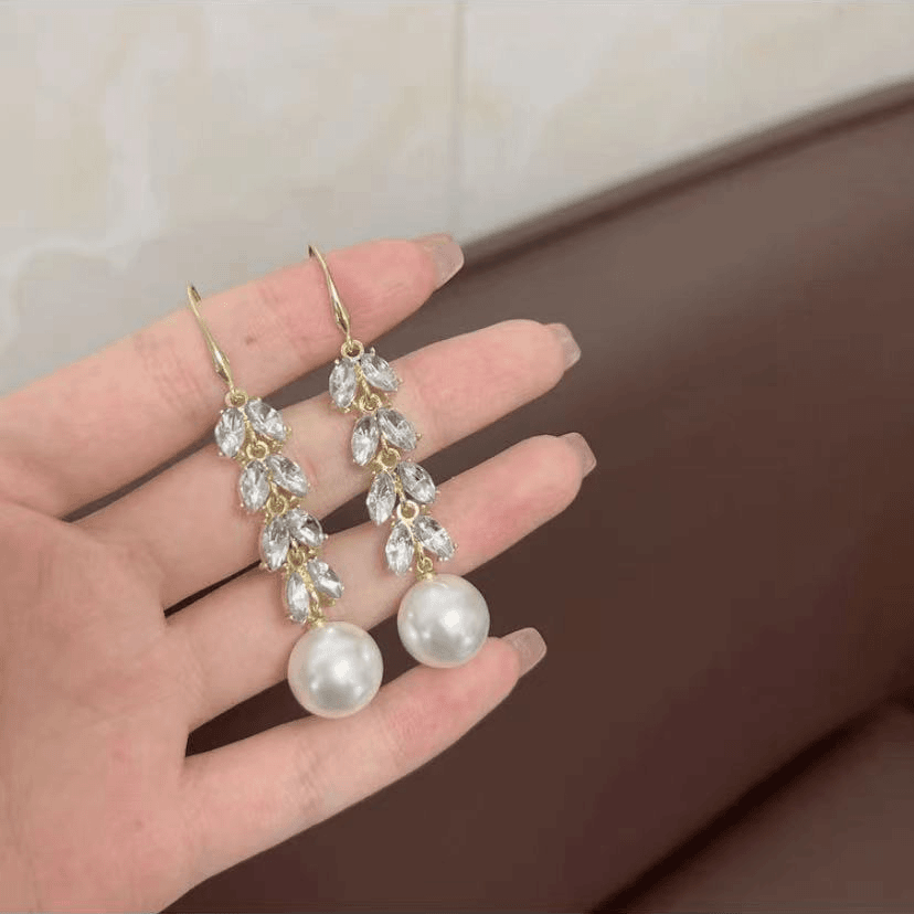 铜合金无非金属耳饰 【一单包邮】【432】流苏耳钉气质时尚温柔风