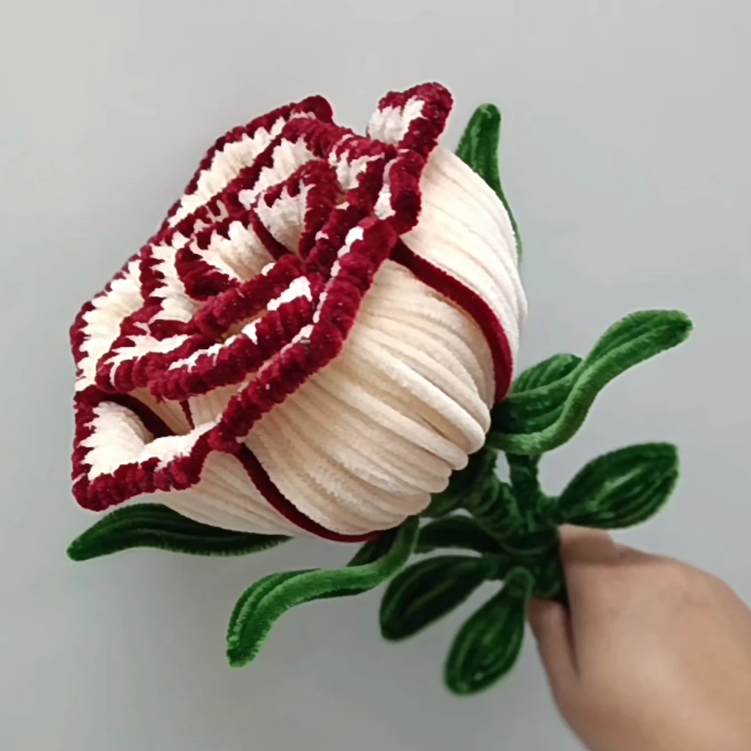 巨型复古玫瑰花扭扭棒diy 手工编织材料包自制仿绒花永生花送闺蜜