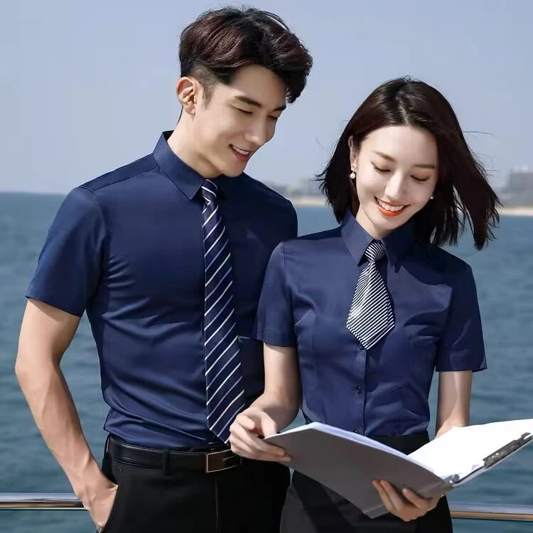 职业套装女短袖夏季面试正装前台工作装干练气质珠宝店工作服套裙