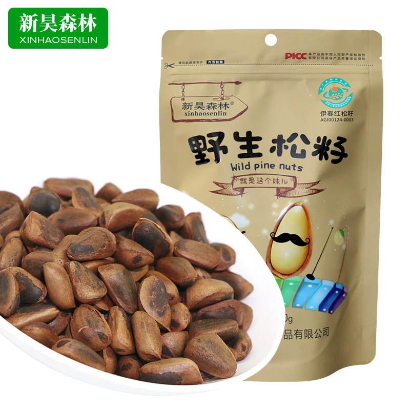 【新昊森林】东北野生笨炒松籽250g*2袋 笨炒