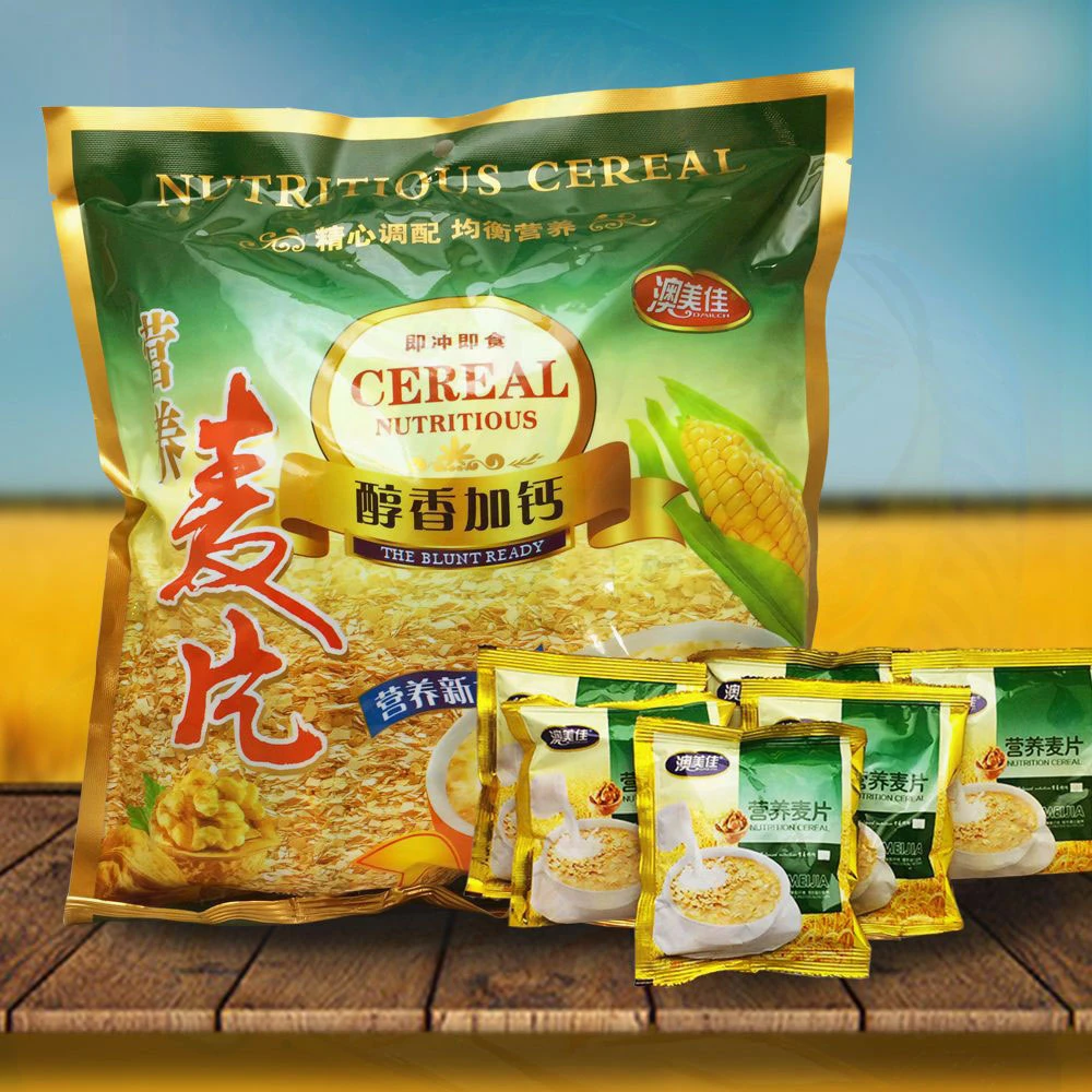 【送杯勺】麦片小孩早餐营养麦片冲饮即食冲饮大坨麦片谷物即食袋装
