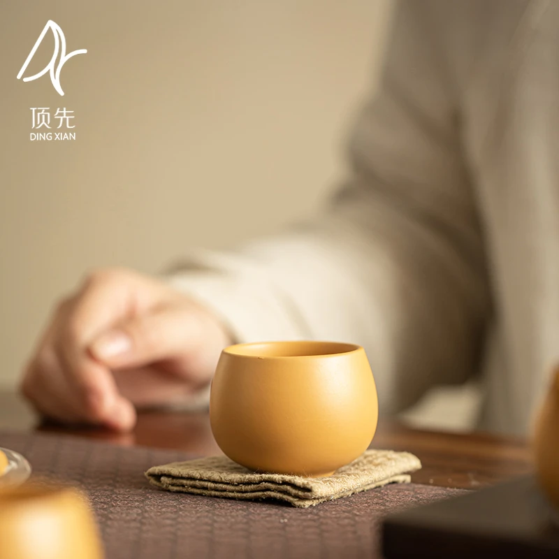 顶先 黄金段泥罗汉杯茶杯家用功夫茶具主人杯 A9228