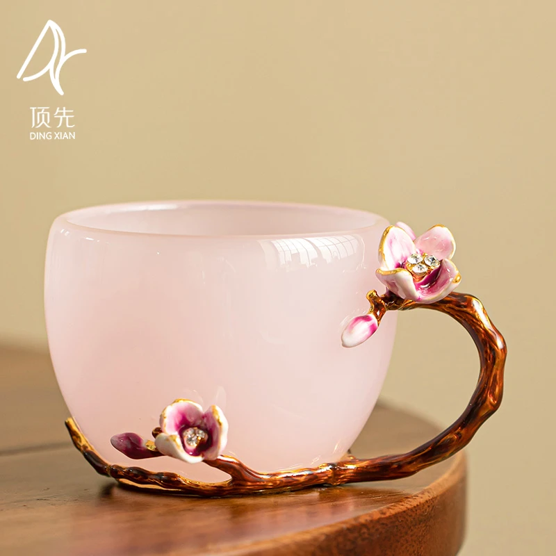 顶先 琉璃花杯主人杯大容量个人专用高档轻奢水杯 A8871