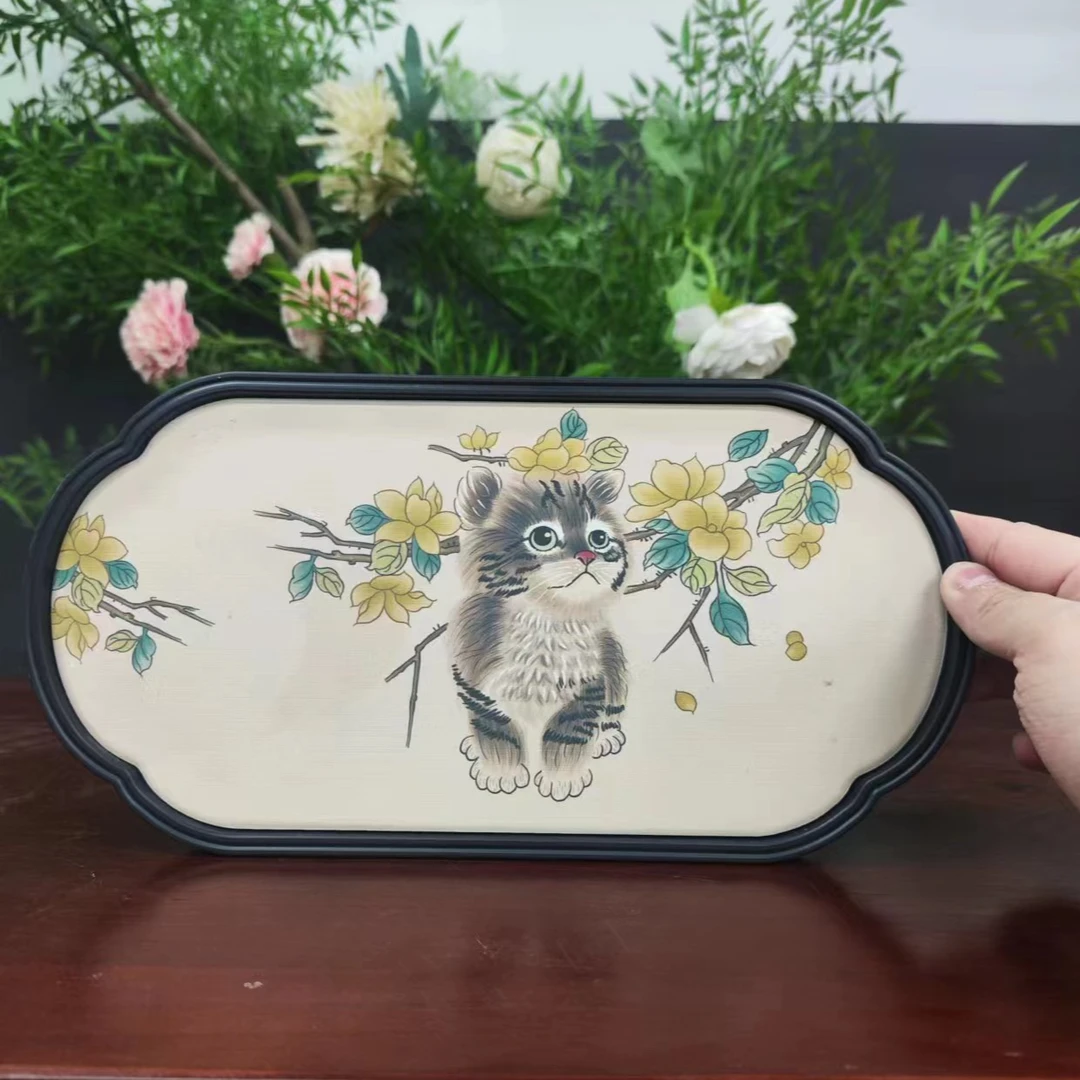 顶先 黄花猫吸水茶盘干泡盘A9351