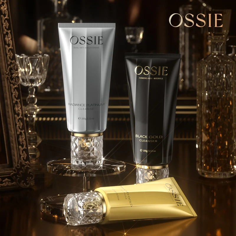 【英国】OSSIE紧致抗皱双抗焕亮黑金白金黄金洁面乳