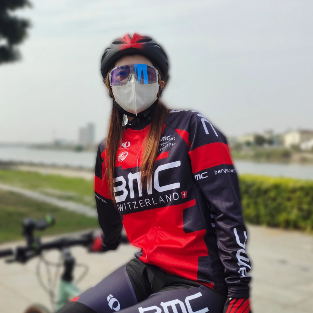 新款秋冬抓绒长袖骑行服户外防风