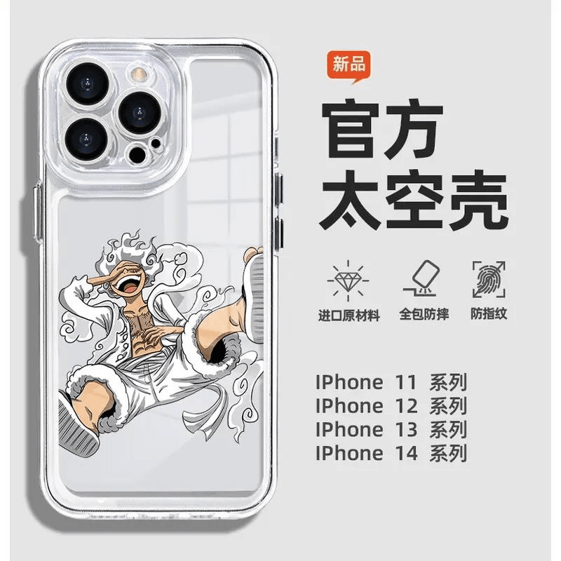 苹果15透明手机壳海贼王iPhone15promax新款五档路飞日漫保护套适