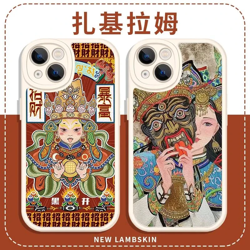 扎基拉姆手机壳苹果14华为mate60唐卡iPhone15promax周边OPPO复古