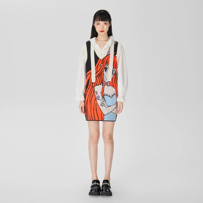 【SY精选】MAMOKISS 年秋季兔女郎无袖针织连衣裙MKOK237238